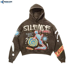 Sweat à capuche vierge premium épais en molleton de coton, personnalisable avec logo, vente en gros - Product Image 2