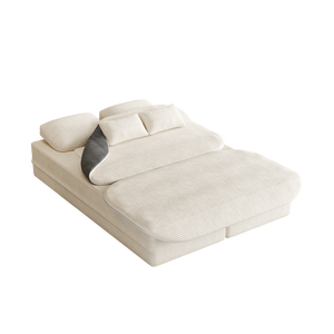 2-in-1 Convertible Sleeper Foam <b>Sofa</b> Bed 75 2 Foldable Blanket Corduroy Floor <b>Folding</b> <b>Sofa</b> with Multi-Functional Features - Product Image 3