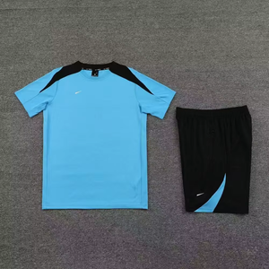 Conjunto de Camiseta Deportiva para Hombre en Negro y Amarillo con Bloques de Color, Cuello Redondo, Manga Corta, Secado Rápido, Tejido de Poliéster y Spandex, Ropa de Verano - Product Image 6