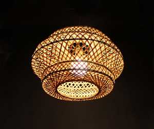 Handmade Bamboo Pendant Light Boho Woven <b>Ceiling</b> Lamp Eco Friendly Natural Lighting Fixture OEM Supplier Vietnam - Product Image 2