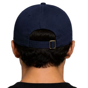 Casquette de baseball brodée bleu marine pour joueur de football, ajustable, en coton, style papa, sport décontracté, unisexe, personnalisable OEM ODM, vente en gros, directement de l'usine - Product Image 2