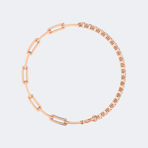 Pulsera de tenis con diamantes cultivados en laboratorio de corte ovalado de 2.00 CTW, oro de 14K, DEF VVS VS, engaste de puntas, forma brillante, enlace seguro, joyería nupcial - Product Image 4