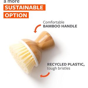 Spazzola per Piatti in Bambù Bubble Up, Sicura per Famiglie e Senza Formaldeide, con Manico Ergonomico per la Pulizia della Cucina - Product Image 2