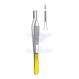 แหนบผ่าตัด Adson แบบ 1x2 ฟัน ขนาด 15 ซม. (6 นิ้ว) ทำจากสแตนเลสสตีล สำหรับการผ่าตัดเนื้อเยื่อ ความแม่นยำสูง รูปทรงปกติ สำหรับการใช้งานทั่วไป - Product Image 1
