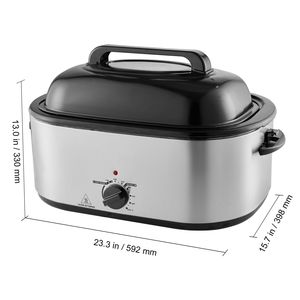 Forno Elettrico da Banco da 24 QT con Coperchio Autoriscaldante, 1450W, Funzioni Scongelamento e Mantenimento Caldo per Arrosto di Tacchino - Product Image 2