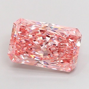 Diamant taille Radiant 5,00 carats rose vif fantaisie VS1, excellente qualité de polissage, pierre précieuse cultivée en laboratoire, élégante et étincelante pour bijoux - Product Image 1