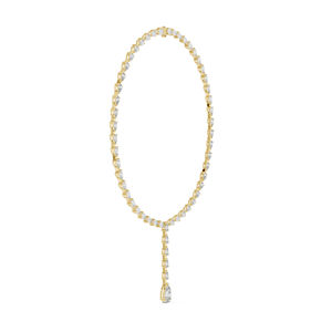 สร้อยคอทองคำ 14k สีโรสโกลด์ ประดับเพชรทรงลูกแพร์เพาะเลี้ยงในห้องปฏิบัติการ สำหรับผู้หญิง สวมใส่ในงานปาร์ตี้ |   เพชรที่เพิ่งเพาะเลี้ยง - Product Image 6