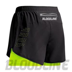BLOODLINE Men's Blue Sport Shorts With Pockets Quick Dry Elastic Waist <b>Mid</b> Length Sublimation Print Design - Product Image 2