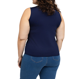 Camisetas sin mangas blancas y negras al por mayor, camisetas sin mangas de calidad de exportación, camisetas sin mangas informales para mujer de talla grande, camisetas sin mangas de diseño personalizado directo de fábrica - Product Image 4