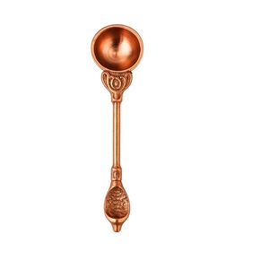 Cuchara de Barra en Forma de Lágrima con Diseño Trenzado y Baño de Cobre, Cuchara para Mezclar Cócteles, Cuchara para Agitar - Product Image 4