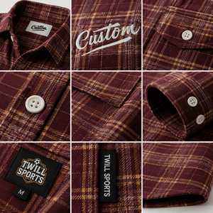 Custom Men's Long Sleeve Plaid Flannel Shirt Regular Fit Casual 100% Cotton Winter Woven Fabric Heat-Transfer Printed <b>Button</b> - Product Image 4