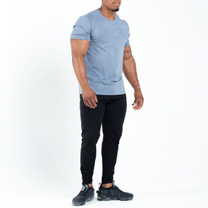 T-shirts pour hommes à col rond en coton/fibre de bambou, couleur unie, coupe classique, manches courtes, écologiques, séchage rapide, nouvelle arrivée, OEM personnalisé - Product Image 2