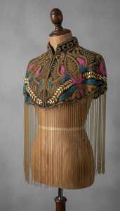 <b>Top</b>-level Wedding Tunic with Sequin Embroidery, <b>Bubble</b> Lace Fabric, Fringe-style Pearl Tubes, Girls' Scarf, Breathable - Product Image 6