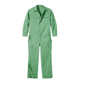 Overol de Trabajo de Alta Visibilidad Verde de Manga Larga, Unisex, de Algodón Transpirable, Uniforme de Seguridad con Múltiples Bolsillos, Certificado CE - Product Image 1