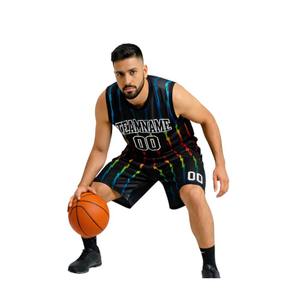 Conjunto de Uniforme de Baloncesto Estampado de Verano Unisex de Talla Grande, Personalizado para Equipo, Transpirable, de Secado Rápido, de Dos Piezas, Color Blanco y Azul, Precio Económico - Product Image 2