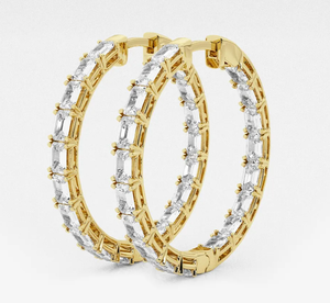<b>Hoops</b> Earrings Diamond Earrings Gold and <b>Silver</b> Earrings Natural and Lab Grown Diamonds Earrings <b>Hoops</b> Fine Jewelry for Women - Product Image 1