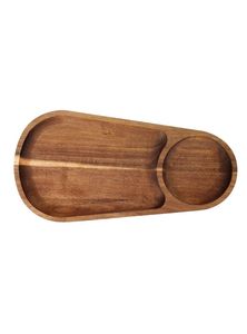 Nouveauté : Plateau de service élégant en bois d'acacia pour chips et trempettes, avec bol séparé pour les sauces - Product Image 2