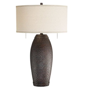 Lámpara de mesa de latón martillado de gran tamaño y máxima calidad con pantalla negra para decoración de sala de estar, iluminación del hogar, iluminación interior en oferta. - Product Image 6