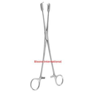 คีมจับเนื้อเยื่อช่องคลอดแบบสแตนเลส ยี่ห้อ BISONS Wholesale Jacob Uterine Vulsellum Forceps สำหรับการผ่าตัดทางนรีเวช - Product Image 1