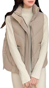 Chaleco Acolchado Ligero para Mujer, Fabricante OEM, Logotipo Personalizado, Chaqueta sin Mangas Acolchada para Mujer, Venta al Por Mayor - Product Image 4