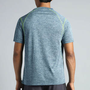 T-shirt à manches courtes 100% coton pour homme, style basique, couleur unie, col rond, imprimé - Product Image 3