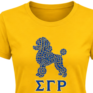 T-shirt personnalisé SGRHO pour femmes, motif Sororité grecque Sigma Gamma Rho, manches courtes, col rond, haut décontracté en coton, vente en gros de vêtements - Product Image 3