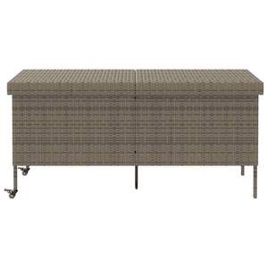 Scatola portaoggetti in Poly Rattan con ruote grigio 63 "x 21.7" x 29.5" - Product Image 3