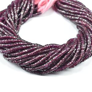 Natural Garnet Faceted Heishi <b>Beads</b> Strands 4MM 4.5MM <b>Red</b> Gemstone <b>Beads</b> For Jewelry Making Wholesale Bulk Factory Price Supply - Product Image 1