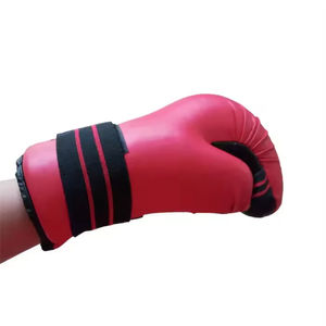 Leather Boxing Kickboxing Muay Thai Training Gloves with Adjustable <b>Wrist</b> Strap and Moisture Wicking for Closure <b>Bag</b> - Product Image 2