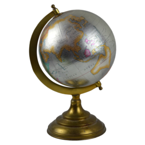 Globe décoratif personnalisé au design élégant avec support en métal, globes rotatifs élégants pour la décoration et les cadeaux, fournisseurs Inde - Product Image 2