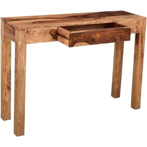 Table console carrée minimaliste en bois de rose artisanal avec tiroirs |   32x14x18 pouces |   Meubles en bois en gros - Product Image 3