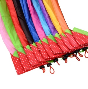 Vietnam Factory Wholesale Custom Logo RPET Printed Strawberry <b>Foldable</b> Polyester Shopping <b>Bag</b> Reusable Grocery <b>Bags</b> - Product Image 3