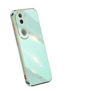 XINLI 6D cuadrado galvanoplastia Color TPU parachoques funda de teléfono delgada para VIVO V50/V40 Lite India moda contraportada - Product Image 1