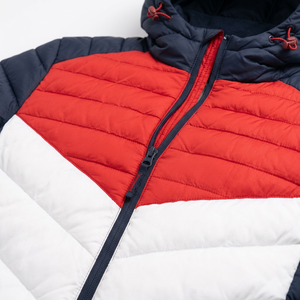 Veste matelassée respirante à capuche pour homme, fermeture éclair sur le devant, coupe-vent, rembourrée, manteau d'hiver décontracté, vêtement d'extérieur standard en polyester - Product Image 2