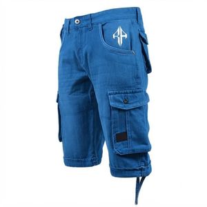 Pantalones Cortos de Mezclilla para Hombre, de Alta Calidad, con Estampado de Serigrafía, Estilo Jeans, de Pierna Ancha, Material Spandex/Poliéster - Product Image 2