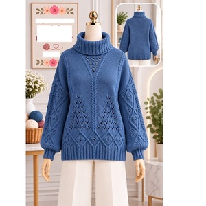 Pulls 100% acrylique ou coton, calibre 12, pour femmes, très tendance, style décontracté, pour la saison hivernale, fournisseur du Bangladesh. - Product Image 3