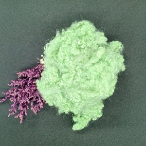 Grapa de fibra de poliéster 3D verde 15D HCS del proveedor de Vietnam 2D virgen hueco GRS fibras sintéticas recicladas 15D HCS relleno verde - Product Image 5