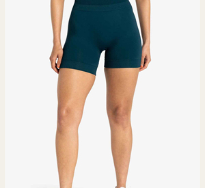 Short de sport taille haute en nylon doux pour femme avec poches latérales – Idéal pour la gym, le vélo et le yoga - Product Image 1