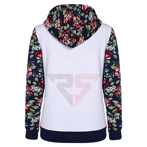 Sudaderas con capucha para mujer con logotipo personalizado OEM, sudaderas deportivas de manga larga con estampado de sublimación de flores - Product Image 5