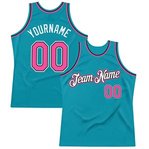 Maillot de basket personnalisé en maille turquoise sublimée avec nom et numéro d'équipe, débardeur sans manches respirant unisexe pour adulte - Product Image 3