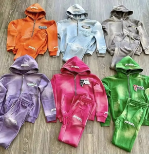 Fabricant de survêtements pour hommes à étiquette privée, pantalons empilés et sweat à capuche zippé - Product Image 4