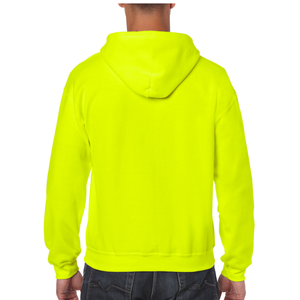 เสื้อฮู้ดซิปผู้ชายสีเหลืองนีออน ผ้าฟลีซ ทรงโอเวอร์ไซส์ สีพื้น เรียบง่าย สวมใส่สบายในฤดูหนาว ผลิตจากผ้าฝ้าย 100% เป็นมิตรต่อสิ่งแวดล้อม - Product Image 2