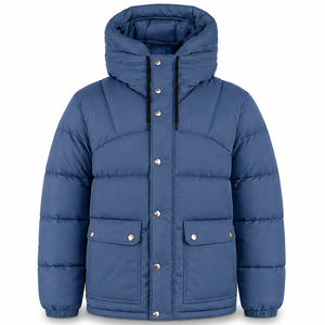 Blouson matelassé personnalisé avec patch en chenille, coque haut de gamme résistante à l'eau, rembourrage chaud, capuche, manteau d'hiver streetwear, vêtement d'extérieur - Product Image 1