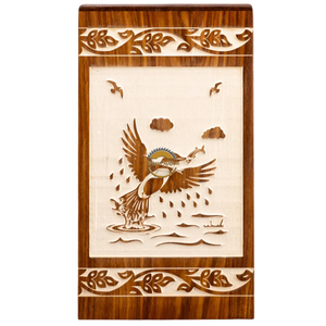 AYAANS Rosewood wooden Hand Carved Wooden Hot Selling cremation Urn <b>Box</b> for Adult Ashes Wholesale Cremation Urns (6X6X11)IN - Product Image 1