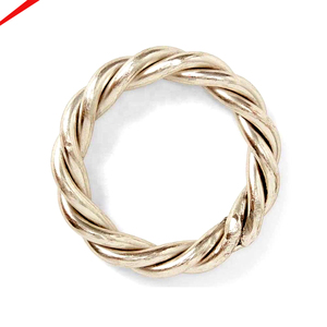 Twisted Silver Plated Napkin Ring for Tableware <b>Cloth</b> Holder Napkin Ring Wedding Holding - Product Image 1