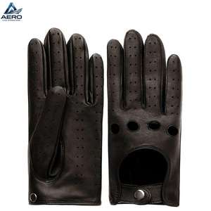 Fashionable Leather <b>Driver</b> <b>Gloves</b> with Adjustable Wrist Strap & Non-Slip All Seasons Factory Wholesale Construction Best - Product Image 3