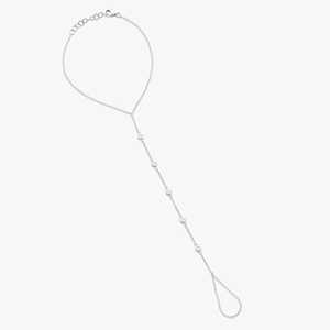 Diamond Hand Chain <b>Bracelet</b> Bezel Set Round Cut Lab Grown Lobster Clasp 10K 14K 18K <b>Solid</b> Gold Modern Fine Jewelry Factory Price - Product Image 3