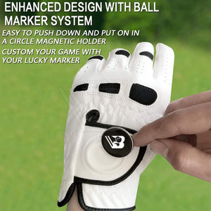 Gants de golf en cuir véritable de haute qualité, prix d'usine, respirants, légers, logo personnalisé, best-sellers, fabriqués au Pakistan - Product Image 4