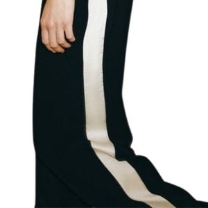 Pantalon large pour femme à rayures latérales, coupe décontractée, taille haute, ample, décontracté, personnalisable OEM, bas de tenue streetwear tendance - Product Image 5