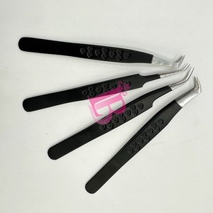 High Quality Black Eyelash Extension Tweezers <b>mink</b> <b>Lash</b> Tweezers Professional Eyelashes Stainless Steel Logo Offer Sustainable - Product Image 6